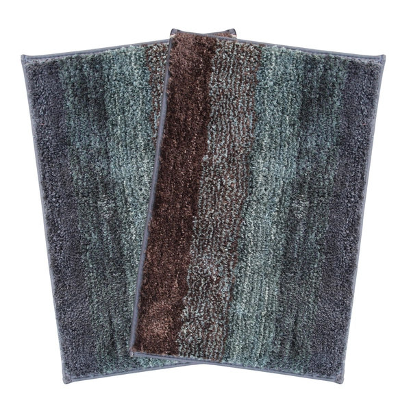 LUXE HOME INTERNATIONAL Bath Mat Super Soft Non Slip Mat For Bathroom, Bedroom, Living Room - 40x60 cm, Burnt Green
