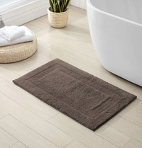 LUXE HOME INTERNATIONAL Bath Mat Cotton Super Soft Absorbent Paris Mat, Hotel Bath Mat for Bathroom, Kitchen, Doormat, Floor mat - 40x60 cm, Coffee