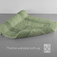 LUXE HOME INTERNATIONAL Bath Mat Cotton Super Soft Absorbent Paris Mat, Hotel Bath Mat for Bathroom, Kitchen, Doormat, Floor mat - 40x60 cm, Pista