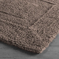 LUXE HOME INTERNATIONAL Bath Mat Cotton Super Soft Absorbent Paris Mat, Hotel Bath Mat for Bathroom, Kitchen, Doormat, Floor mat - 40x60 cm, Coffee
