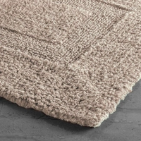 LUXE HOME INTERNATIONAL Bath Mat Cotton Super Soft Absorbent Paris Mat, Hotel Bath Mat for Bathroom, Kitchen, Doormat, Floor mat - 40x60 cm, Peanut