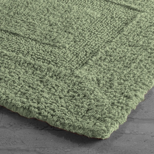 LUXE HOME INTERNATIONAL Bath Mat Cotton Super Soft Absorbent Paris Mat, Hotel Bath Mat for Bathroom, Kitchen, Doormat, Floor mat - 40x60 cm, Pista