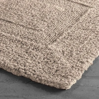 LUXE HOME INTERNATIONAL Bath Mat Cotton Super Soft Absorbent Paris Mat, Hotel Bath Mat for Bathroom, Kitchen, Doormat, Floor mat - 40x60 cm, Walnut