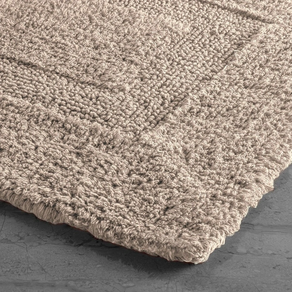 LUXE HOME INTERNATIONAL Bath Mat Cotton Super Soft Absorbent Paris Mat, Hotel Bath Mat for Bathroom, Kitchen, Doormat, Floor mat - 40x60 cm, Walnut