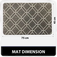 LUXE HOME INTERNATIONAL Phuket PVC Loop Utility Anti-Fatigue Kitchen Mat Non-Slip Cushioned Comfort Mat - Plaid Pattern Standing Desk Mat - Waterproof and Easy to Clean for Home and Office - 40x60 cm, Khaki