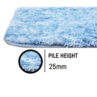 LUXE HOME INTERNATIONAL Bath mat Super Soft Anti Skid Hawaii Rugs for Bathroom (Cloud, Medium) Pc-2 - 45x75 cm, Cloud