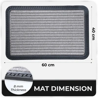 LUXE HOME INTERNATIONAL Luxe Home Rubber Doormats Entrance Foot mate water absorbing Door Mat For Bathroom Floor, Room Mats, Size 40x60 cm, Silver - 40x60 cm, Red