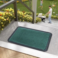 LUXE HOME INTERNATIONAL Luxe Home Rubber Doormats Entrance Foot mate water absorbing Door Mat For Bathroom Floor, Room Mats, Size 40x60 cm, Green - 40x60 cm, Green
