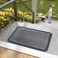 LUXE HOME INTERNATIONAL Luxe Home Rubber Doormats Entrance Foot mate water absorbing Door Mat For Bathroom Floor, Room Mats, Size 40x60 cm, Grey - 40x60 cm, Green