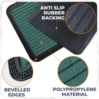 LUXE HOME INTERNATIONAL Luxe Home Rubber Doormats Entrance Foot mate water absorbing Door Mat For Bathroom Floor, Room Mats, Size 40x60 cm, Green - 40x60 cm, Green