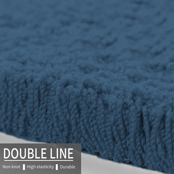 LUXE HOME INTERNATIONAL Sensuous Bath Mat Soft, Non Slip Mat for Bedroom and Bathroom Floor - 40x60 cm, Teal
