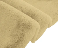 LUXE HOME INTERNATIONAL Ruffle Bath Mat Rabbit Fur 1000 Gsm Bathroom Door Rectangular Foot Mats Anti Skid Water Absorbent Easy Machine Washable Rug For Entrance|Kitchen Floor|45X75 Cm|Gold|Pack Of 1 - 45x75 cm, Gold