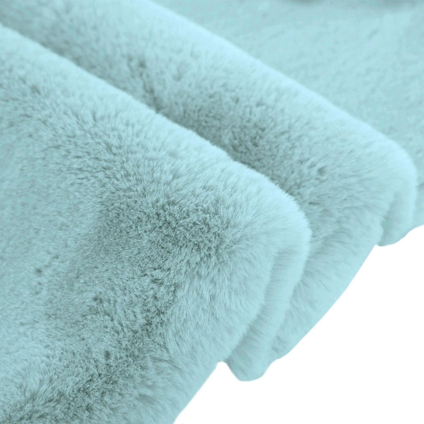 LUXE HOME INTERNATIONAL Rabbit Fur Super Soft Non Slip Mat for Bathroom, Bedroom - 60x90 cm, Turquish