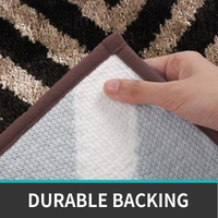 LUXE HOME INTERNATIONAL Tokyo Crosswave Bathmat Microfiber Anti Skid Super Soft 1 Pieces ( Coffee, 45 Cm x 75 Cm ) - 45x75 cm, Coffee