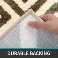 LUXE HOME INTERNATIONAL Tokyo Web Bathmat Microfiber Anti Skid Super Soft 1 Pieces ( Tobacco, 45 Cm x 75 Cm ) - 45x75 cm, Tobacco