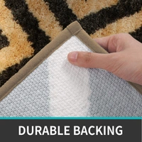 LUXE HOME INTERNATIONAL Tokyo Crosswave Bathmat Microfiber Anti Skid Super Soft 1 Pieces ( Chocolate, 45 Cm x 75 Cm ) - 45x75 cm, Chocolate