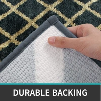 LUXE HOME INTERNATIONAL Tokyo Diamond Bathmat Microfiber Anti Skid Super Soft 1 Pieces ( Anti Gold, 45 Cm x 75 Cm ) - 45x75 cm, Anti Gold
