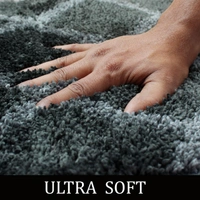 LUXE HOME INTERNATIONAL Tokyo Diamond Bathmat Microfiber Anti Skid Super Soft 1 Pieces ( Grey, 45 Cm x 75 Cm ) - 45x75 cm, Grey