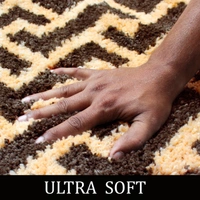 LUXE HOME INTERNATIONAL Tokyo Hermes Bathmat Microfiber Anti Skid Super Soft 1 Pieces ( Chocolate, 45 Cm x 75 Cm ) - 45x75 cm, Chocolate