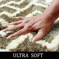 LUXE HOME INTERNATIONAL Tokyo Hermes Bathmat Microfiber Anti Skid Super Soft 1 Pieces ( Tobacco, 45 Cm x 75 Cm ) - 45x75 cm, Tobacco