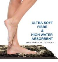 LUXE HOME INTERNATIONAL Tokyo Honeycomb Bathmat Microfiber Anti Skid Super Soft 1 Pieces ( Anthra, 45 Cm x 75 Cm ) - 45x75 cm, Anthra