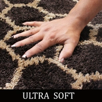 LUXE HOME INTERNATIONAL Tokyo Honeycomb Bathmat Microfiber Anti Skid Super Soft 1 Pieces ( Coffee, 45 Cm x 75 Cm ) - 45x75 cm, Coffee