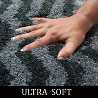 LUXE HOME INTERNATIONAL Tokyo Web Bathmat Microfiber Anti Skid Super Soft 1 Pieces ( Grey, 45 Cm x 75 Cm ) - 45x75 cm, Grey