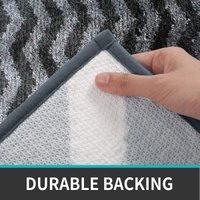 LUXE HOME INTERNATIONAL Tokyo Web Bathmat Microfiber Anti Skid Super Soft 1 Pieces ( Grey, 45 Cm x 75 Cm ) - 45x75 cm, Grey