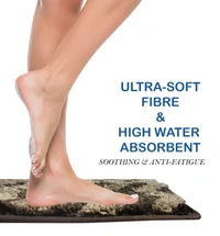 LUXE HOME INTERNATIONAL Tokyo Web Bathmat Microfiber Anti Skid Super Soft 1 Pieces ( Anthra, 45 Cm x 75 Cm ) - 45x75 cm, Anthra