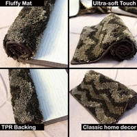 LUXE HOME INTERNATIONAL Tokyo Web Bathmat Microfiber Anti Skid Super Soft 1 Pieces ( Anthra, 45 Cm x 75 Cm ) - 45x75 cm, Anthra