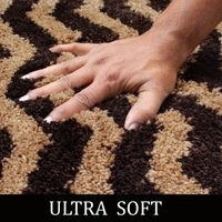 LUXE HOME INTERNATIONAL Tokyo Web Bathmat Microfiber Anti Skid Super Soft 1 Pieces ( Coffee, 45 Cm x 75 Cm ) - 45x75 cm, Coffee