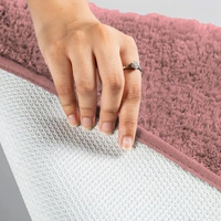 LUXE HOME INTERNATIONAL Vegas Bath Mat Soft, Non Slip Mat for Bedroom and Bathroom Floor - 60x90 cm, Fuscia