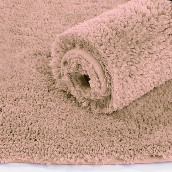 LUXE HOME INTERNATIONAL Vegas Floor Runner Soft, Non Slip Rugs for Bedroom side and Bathroom Floor - 2x5 Ft, Peach
