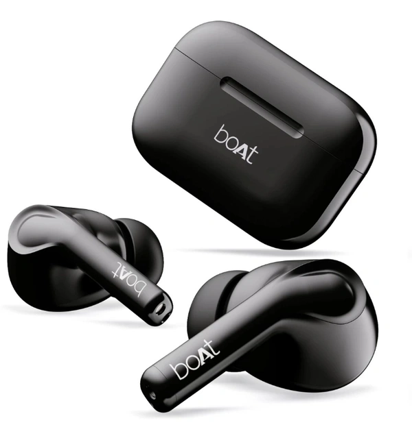 boAt Airdopes 161 with 40 Hours Playback, ASAP Charge & 10mm Drivers Bluetooth Headset - Black
