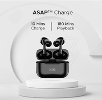 boAt Airdopes 161 with 40 Hours Playback, ASAP Charge & 10mm Drivers Bluetooth Headset - Black