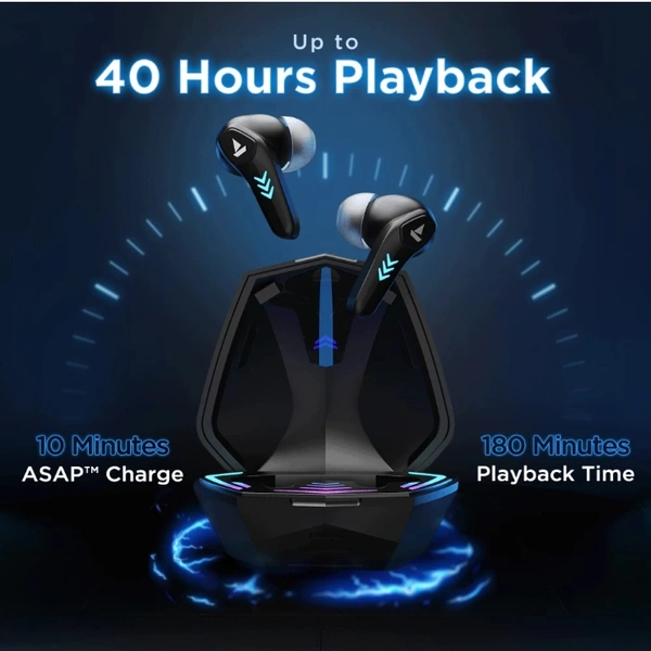 boAt Immortal 131 with Beast Mode, 40 Hours Playback and ENX Tech Bluetooth Headset - Black
