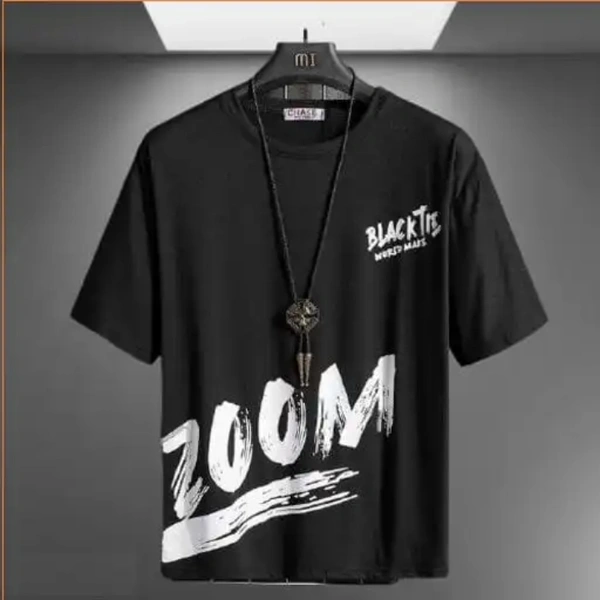 Stylesmyth Black Cotton T-shirt  - L