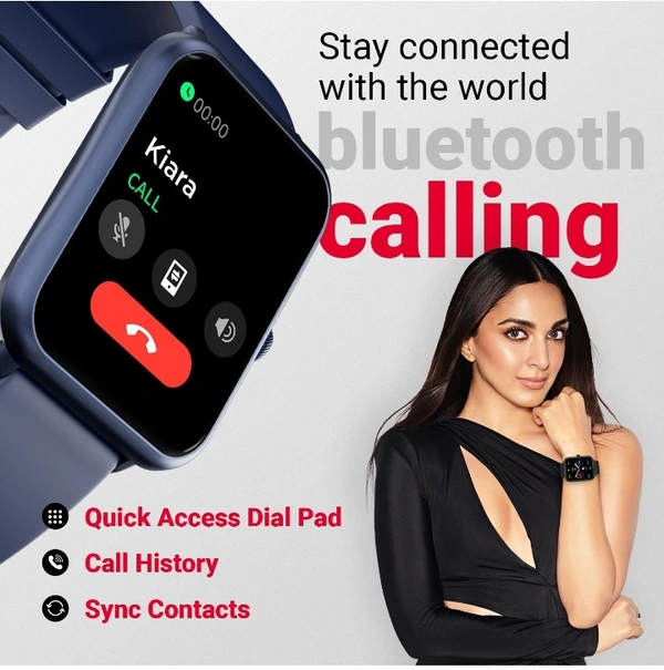 Fire-Boltt Ninja Call Pro Plus 1.83" Smart Watch with Bluetooth Calling, Al Voice Assistance, 100 Sports Modes IP67 Rating, 240* 280 Pixel High Resolution (Blue)