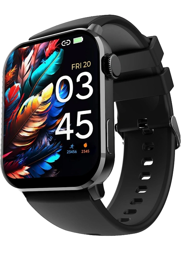 beatXP Unbound+ 1.8" (4.5 cm) AMOLED Display (1000 Nits Brightness), Bluetooth Calling Smart Watch, 100+ Sports Modes, Health Rate, SpO2 & Sleep Monitoring, Upto 7 Days Battery Life (Electric Black)