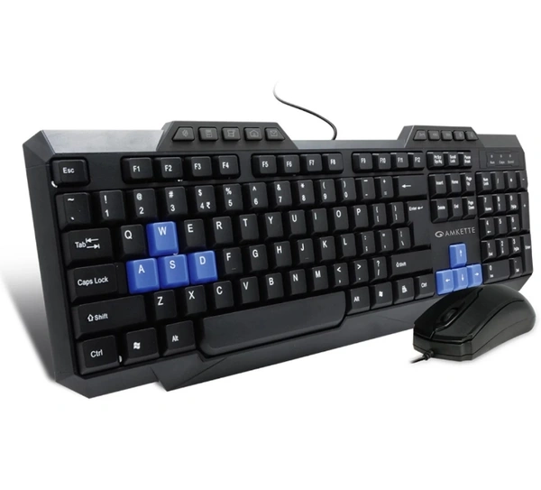 AMKETTE Xcite Neo Mouse & Wired USB Laptop Keyboard