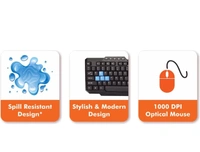 AMKETTE Xcite Neo Mouse & Wired USB Laptop Keyboard