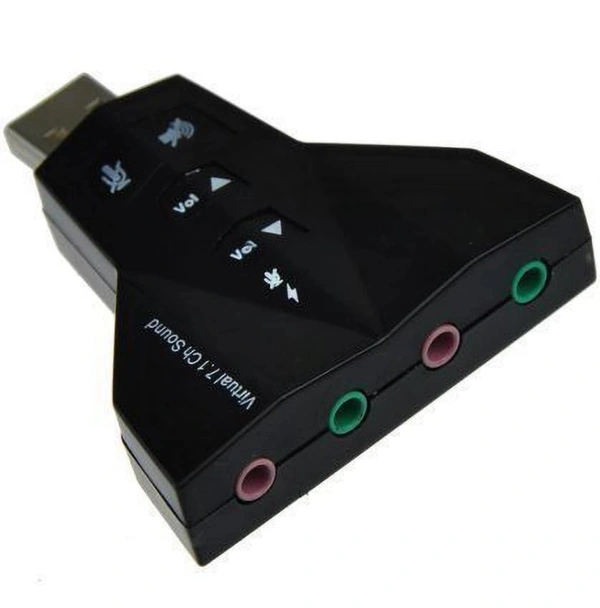 AlexVyan Important 3D 12 MBPS 7.1 Airplane Channel USB External Sound Card Audio Adapter With Mic - Compatible With Windows XP/ME/ Vista/2000/Windows 7/Windows 8/ Windows 10/Server 2003/Linux/Mac-OS- Plug and Play Compatibility Supports Virtual 3D Sound - Turn your Front USB Port of Desktop into Audio Input and Mic Airplane1 -1 Sound Card