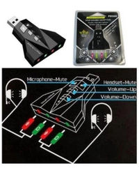 AlexVyan Important 3D 12 MBPS 7.1 Airplane Channel USB External Sound Card Audio Adapter With Mic - Compatible With Windows XP/ME/ Vista/2000/Windows 7/Windows 8/ Windows 10/Server 2003/Linux/Mac-OS- Plug and Play Compatibility Supports Virtual 3D Sound - Turn your Front USB Port of Desktop into Audio Input and Mic Airplane1 -1 Sound Card