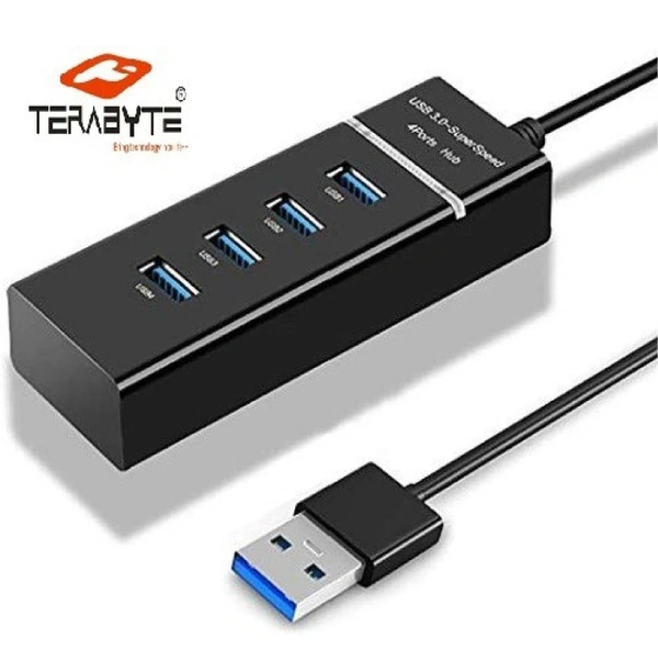 TERABYTE USB HUB 3.0 4 Port USB Hub 3.0. Adapter Cable with 5Gbps Speed, Laptop, PC Computers, with Led Indication USB Hub