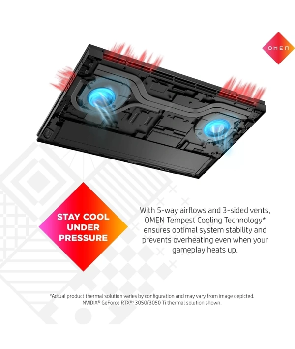HP OMEN Ryzen 7 Octa Core AMD R7-5800H (16 GB/512 GB SSD/Windows 11 Home/ 4 GB Graphics/NVIDIA GeForce RTX 3050Ti) 16-C0138AX Gaming Laptop (16.1 Inch, Mica Silver, 2.32 Kg, With MS Office)