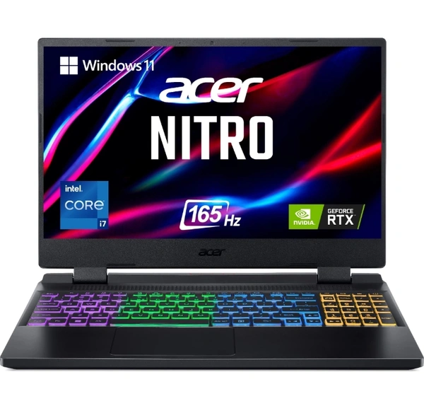 Acer Nitro 5 Gaming Core i7 12th Gen - (16 GB/1 TB SSD/Windows 11 Home/8 GB Graphics/NVIDIA GeForce RTX 3070 Ti) AN515-58 Gaming Laptop (15.6 Inch, Obsidian Black, 2.6 Kg)