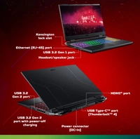 Acer Nitro 5 Gaming Core i7 12th Gen - (16 GB/1 TB SSD/Windows 11 Home/8 GB Graphics/NVIDIA GeForce RTX 3070 Ti) AN515-58 Gaming Laptop (15.6 Inch, Obsidian Black, 2.6 Kg)