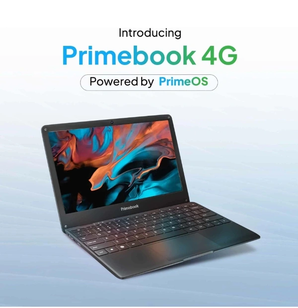 Primebook 4G Android Based MediaTek MT8788 - (4 GB/64 GB EMMC Storage/Prime OS) 4G Thin and Light Laptop (11.6 Inch, Black, 1.065 Kg)