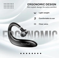 Honeybud HB-SB11 Mono Bluetooth Wireless Headset-Black