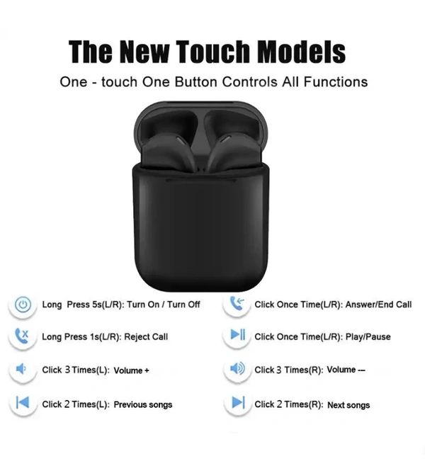 Sunnybuy TWS 112 Wireless In the Ear Bluetooth Earphone for iPhone 12 ProBlack